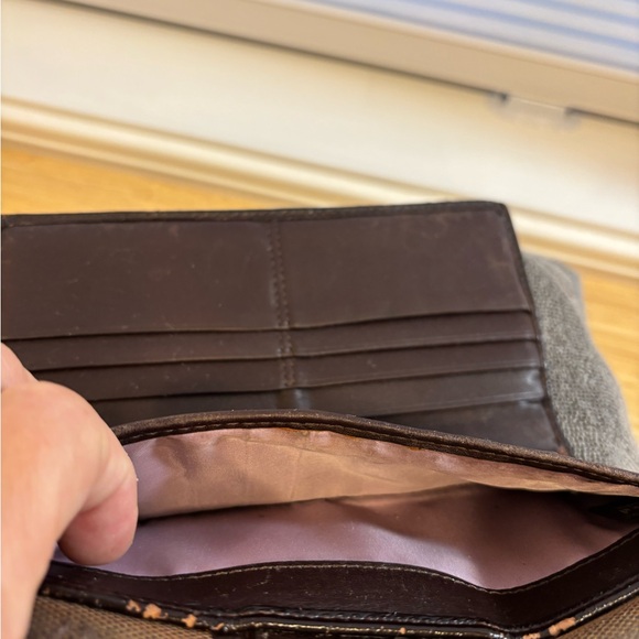 Brown Coach Wallet with Check Book Holder - Picture 6 of 11